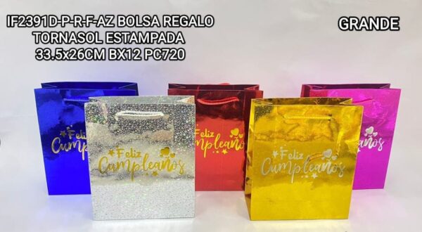 BOLSA DE REGALO FC HOLOGRAFICA 33.5 X 26  LUNA-116